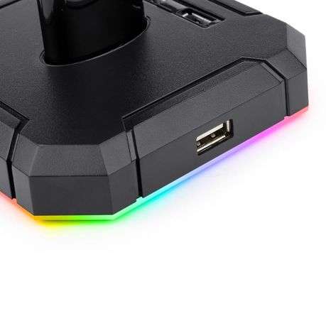 Redragon - Scepter PRO Quad USB2.0 RGB Headset Stand - Redragon - Scepter PRO Quad USB2.0 RGB Hea...