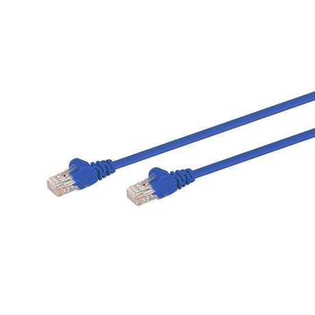 0.5M CAT5E Moulded Flylead - Blue - 0.5M CAT5E Moulded Flylead - Blue