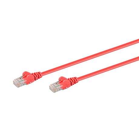 5M CAT5E Moulded Flylead - Red - 5M CAT5E Moulded Flylead - Red