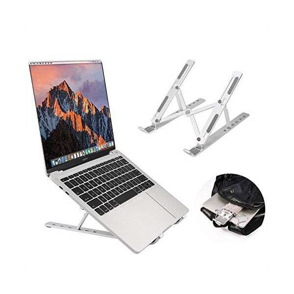 Adjustable Laptop Stand Aluminium Alloy Portable Foldable Riser Holder