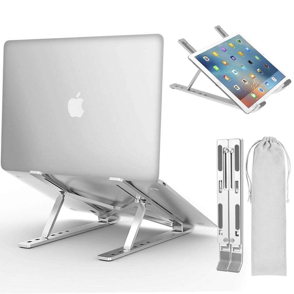 Adjustable Laptop Stand Aluminium Alloy Portable Foldable Riser Holder