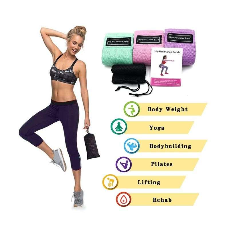 3 Pcs Hip Resistance Bands