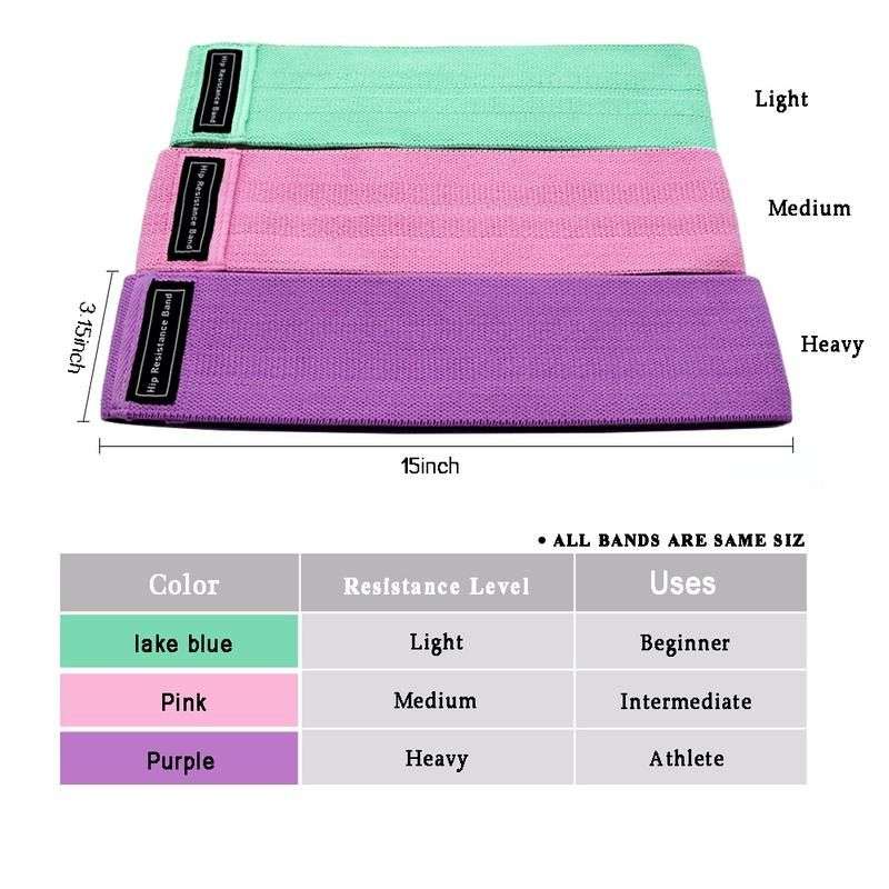 3 Pcs Hip Resistance Bands