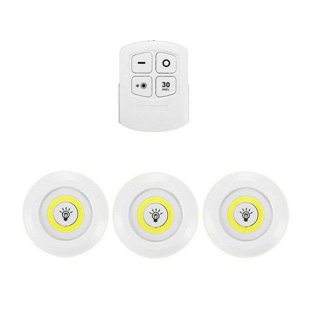 3 Piece LED Under Cabinet Light with Remote Control