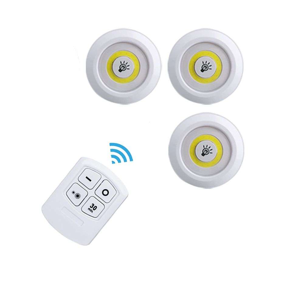 3 Piece LED Under Cabinet Light with Remote Control