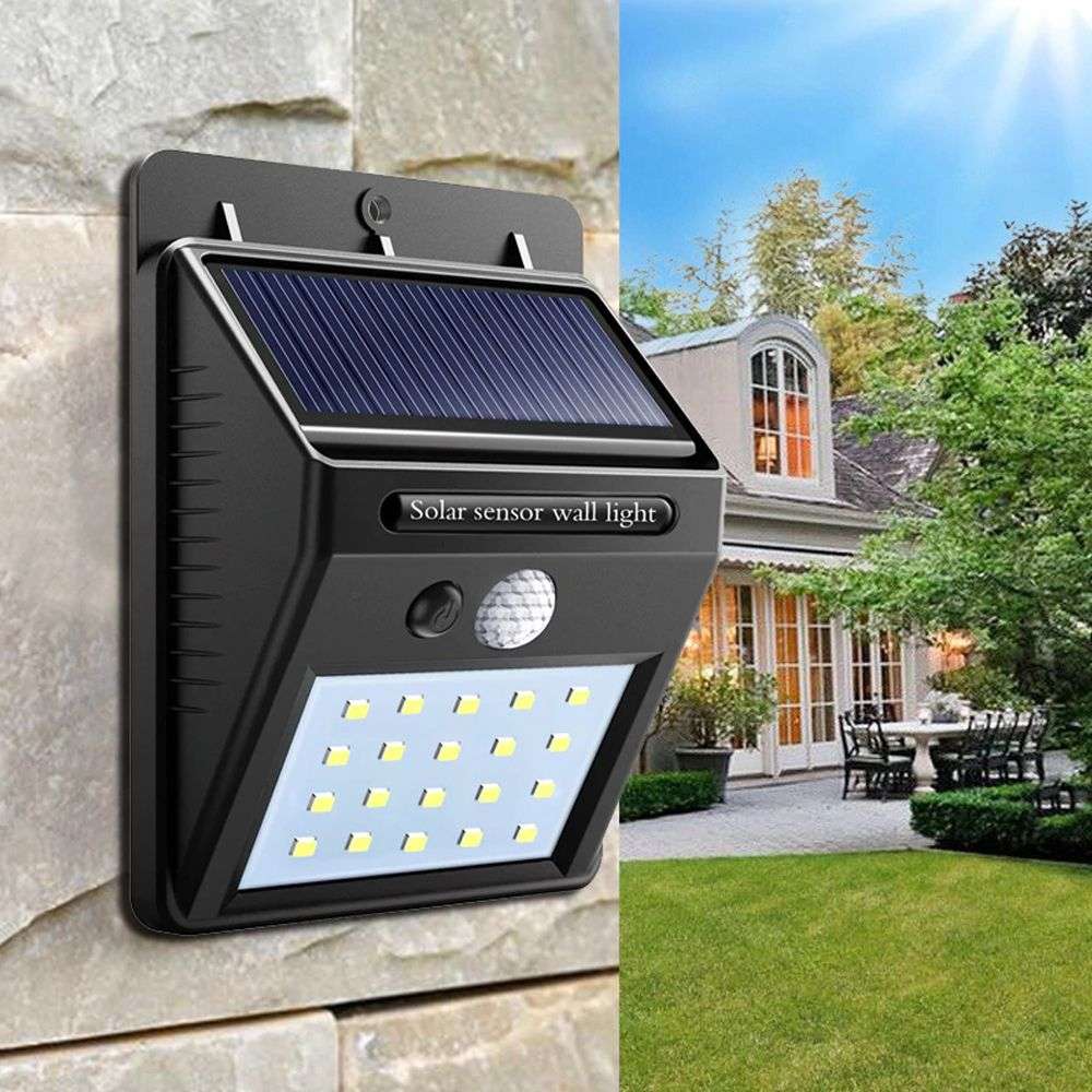 Set of 12 PIP Motion + CDS Night Sensor Solar LED Wall Light