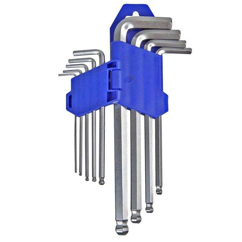 Duratool: 9 Piece Ball Ended Metric Hex Key Sets - D00594
