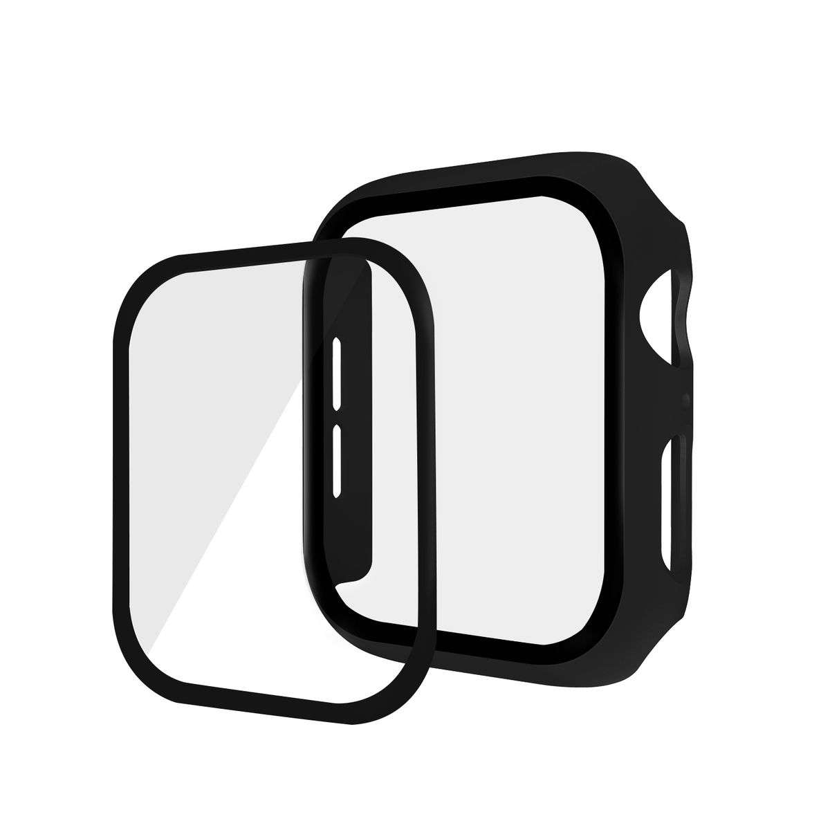 Apple Watch 40MM Black Full Covered Tempered Glass Screen Protector w/ Case- OPEN BOX
