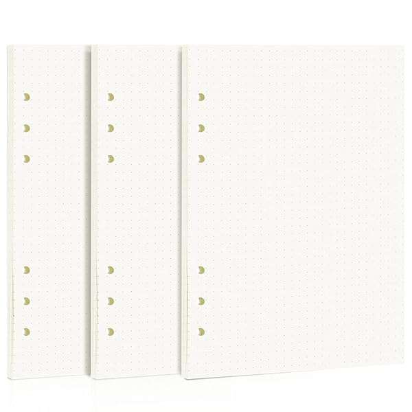 A5 Dotted Paper Refill, 3 Packs Binder Paper, Loose Leaf Paper Journal Refill Applicable To 6 Hol...