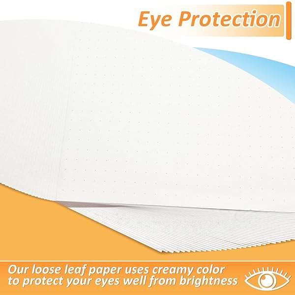 A5 Dotted Paper Refill, 3 Packs Binder Paper, Loose Leaf Paper Journal Refill Applicable To 6 Hol...