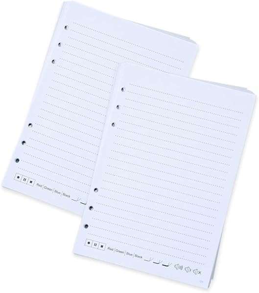 OPHAYA A5 dot Refill Paper Compatible Smart Pen, total 120Sheets/240Pages, 6-Hole Punched, 100gsm...