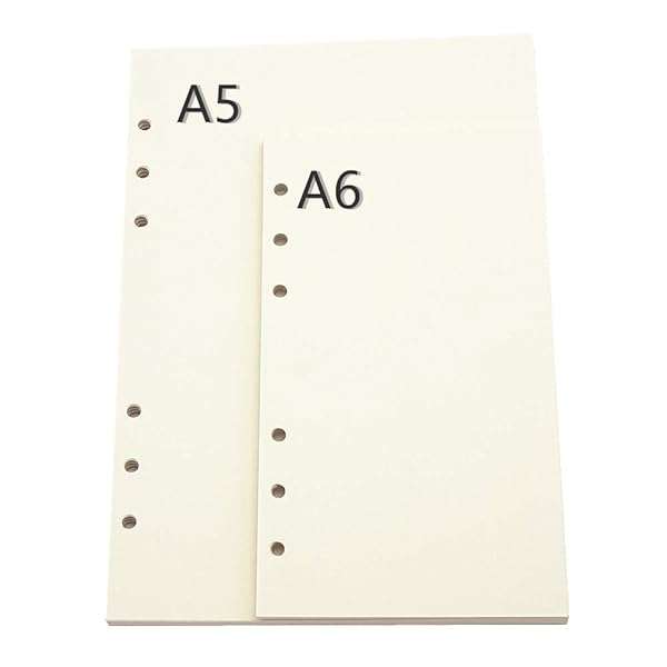 Harphia A5 Planner Inserts 6 Ring Binder Refill, Blank Paper Refills, A5 Planner Paper Blank Refi...