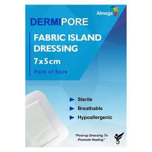 DERMIPORE FABRIC ISL DRESS 7X5CM  ALM 5s