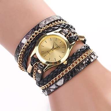 Women's Leopard Grain Woven Luxury Brand Strap Watch