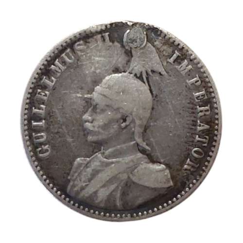 German East Africa - 1901 ½ Rupie - Wilhelm II (Plugged)