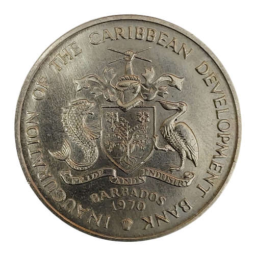 Barbados  1970 4 Dollars  FAO Issue  Elizabeth II (KM#A49)