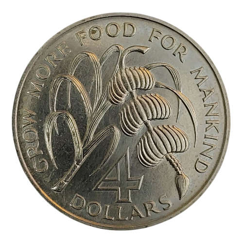 Barbados  1970 4 Dollars  FAO Issue  Elizabeth II (KM#A49)