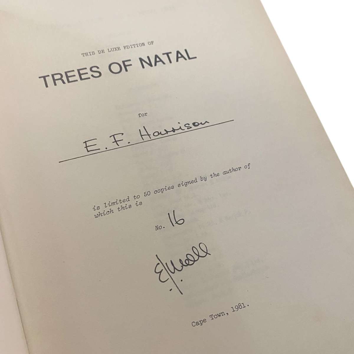 Trees of Natal - Deluxe Edition No 16/50 (Signed)