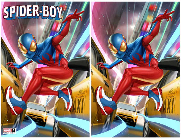 SPIDER-BOY #1 INHYUK LEE TRADE/VIRGIN VARIANT SET LIMITED TO 600 SETS WITH NUMBERED COA
