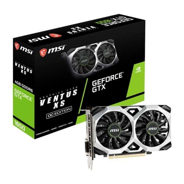 MSI Nvidia GeForce GTX 1650 D6 VENTUS XS OC 4GB GDDR6 Graphics Card