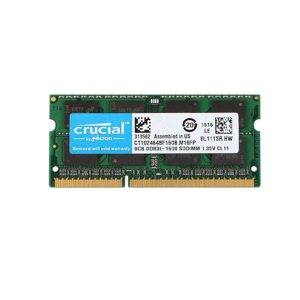 Crucial CT102464BF160B.M16FP 8GB 1600Mhz PC3L-12800S DDR3-1600 Sodimm Laptop Memory