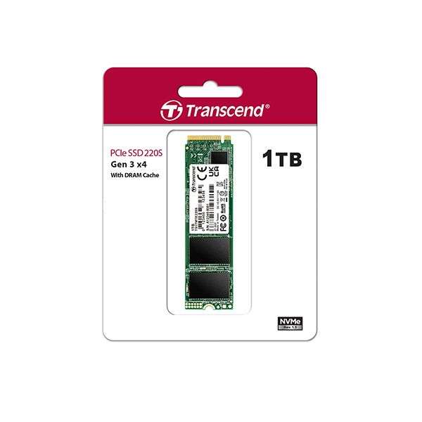 Transcend TS1TMTE220S 220S 1TB NVMe M.2 2280 PCI-Express 3.0 x4 Solid State Drive