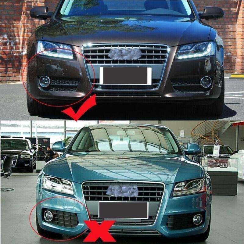 Glossing Black Honeycomb Fog Light Grill Grille Cover For 2008-2011 Audi A5