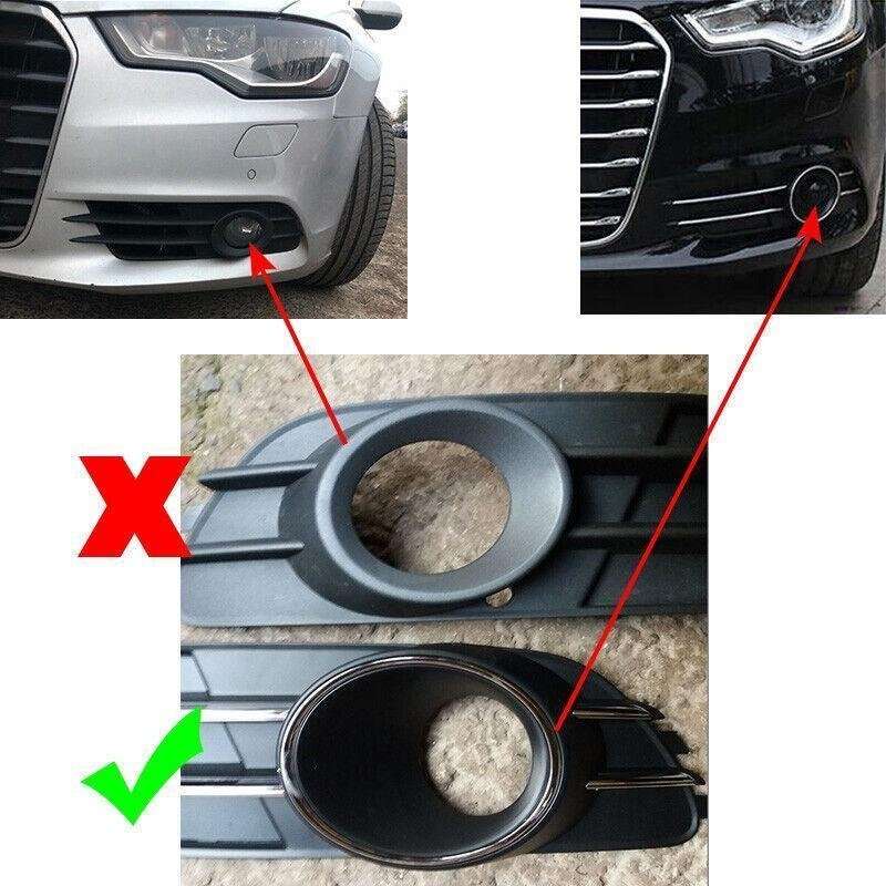 Pair Of Car Front Lower Bumper ACC Grille fit for Audi A6 C7 2012-2015