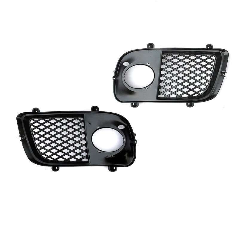 Black Front Fog Light Lamp Cover 2PCS For Mitsubishi Lancer Evolution 2007-2017