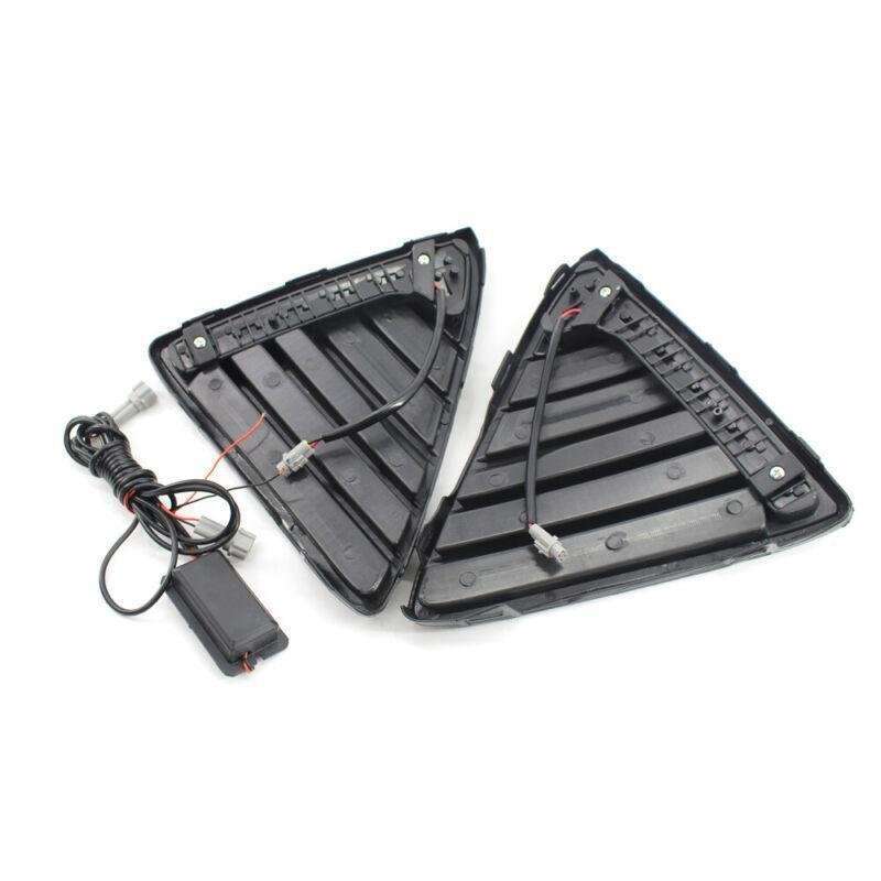 2X/Set Fit For Ford Focus 11-14 Front Bumper Grille with LED DRL Light Kit