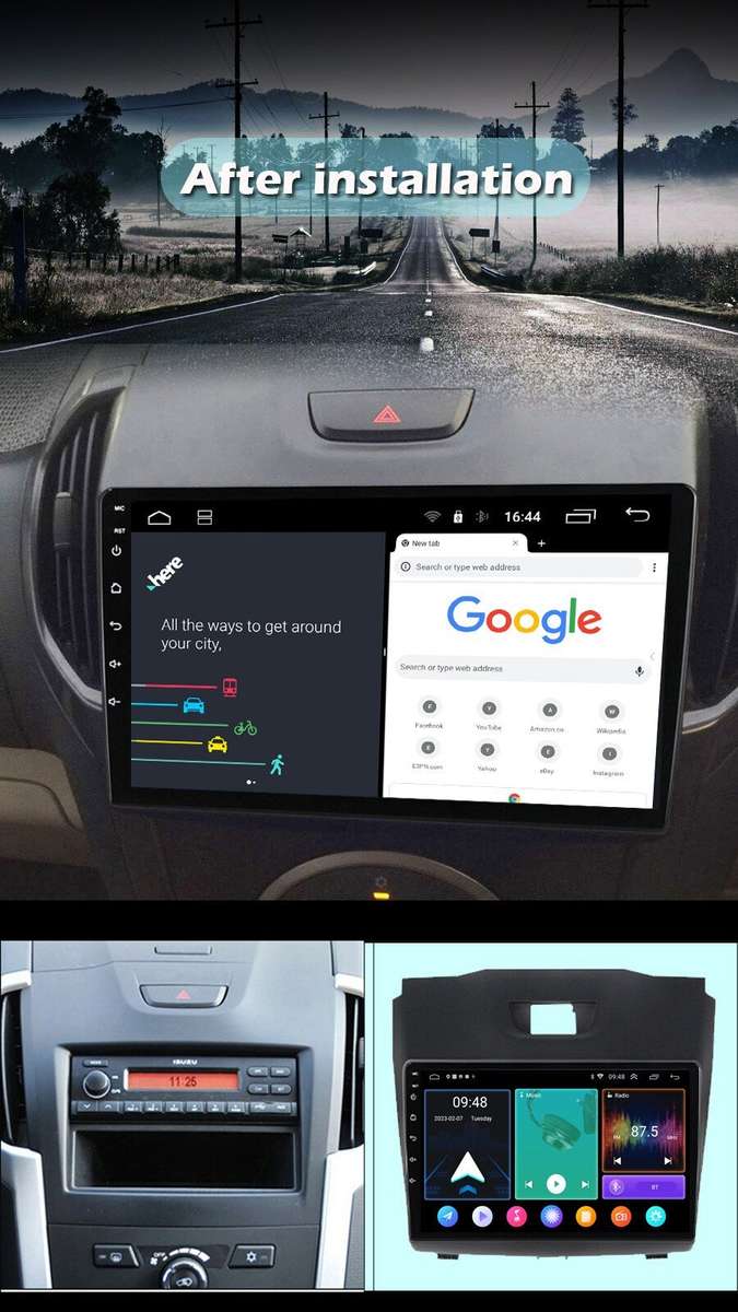 9" CarPlay For Isuzu D-MAX 2012-2018 Android12 Autoradio GPS Navigation DAB+ DSP