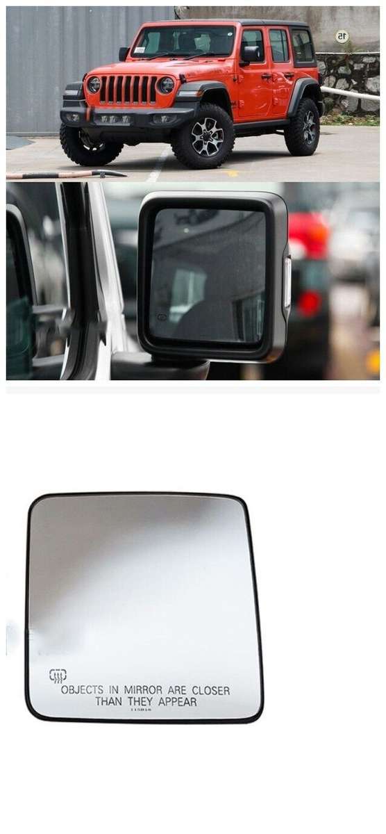 Rear View Mirror Glass Heating Replacement Right For 2018-2021 Jeep Wrangler JL