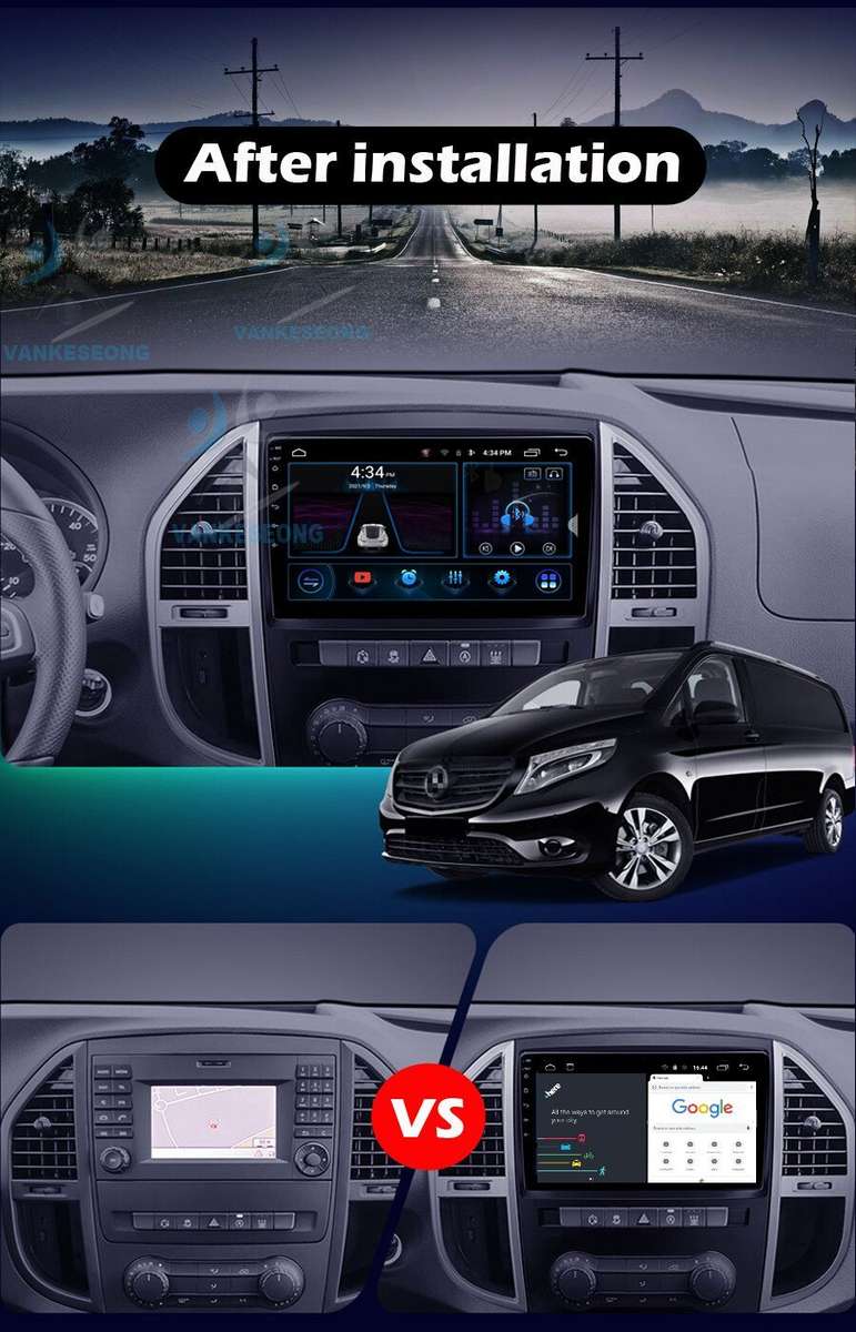 For Mercedes Vito W447 Touchscreen Car Stereo DAB Radio GPS Head Unit Android 12