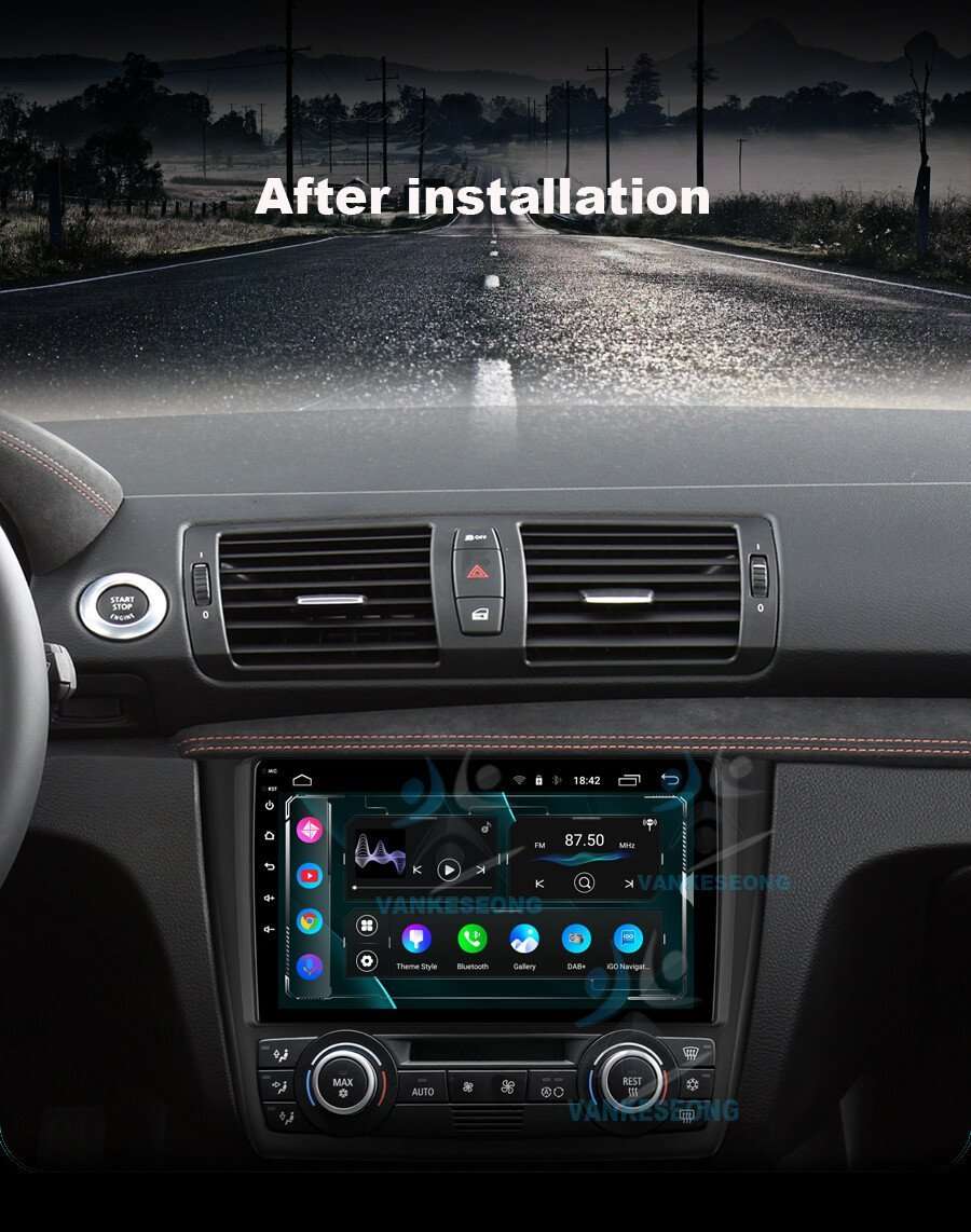 CarPlay Android 12 Autoradio Touchscreen GPS Sat Nav For BMW 1er E81 E82 E87 E88