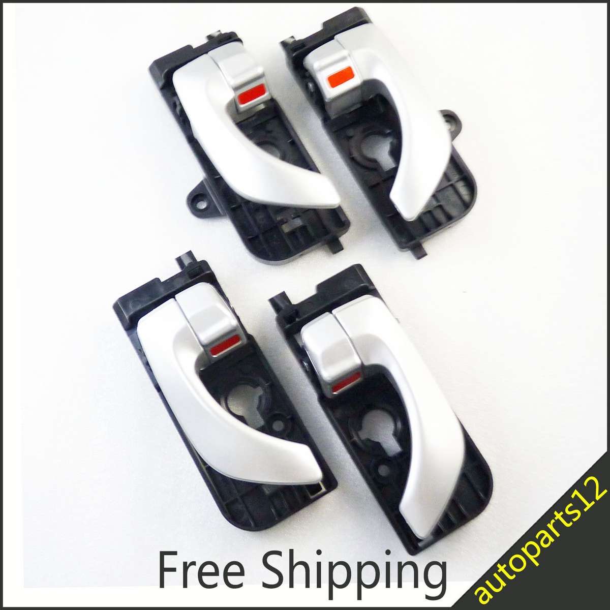 4Pcs Silver Inside Door Handle Catch Front Rear Left Right for Hyundai Sonata