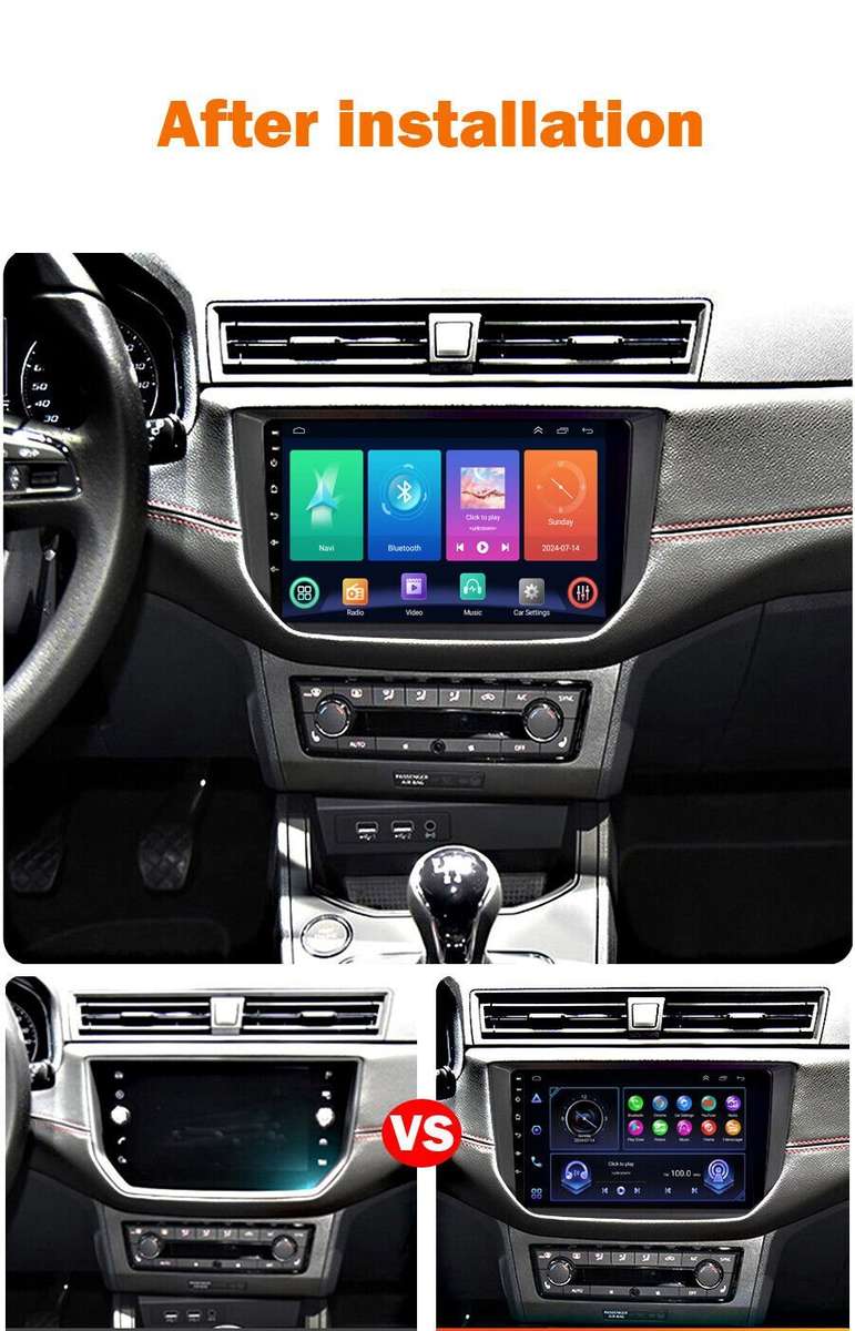 9" Android 13 Autoradio GPS Navigation DAB Android Auto For Seat Ibiza 2017-2020