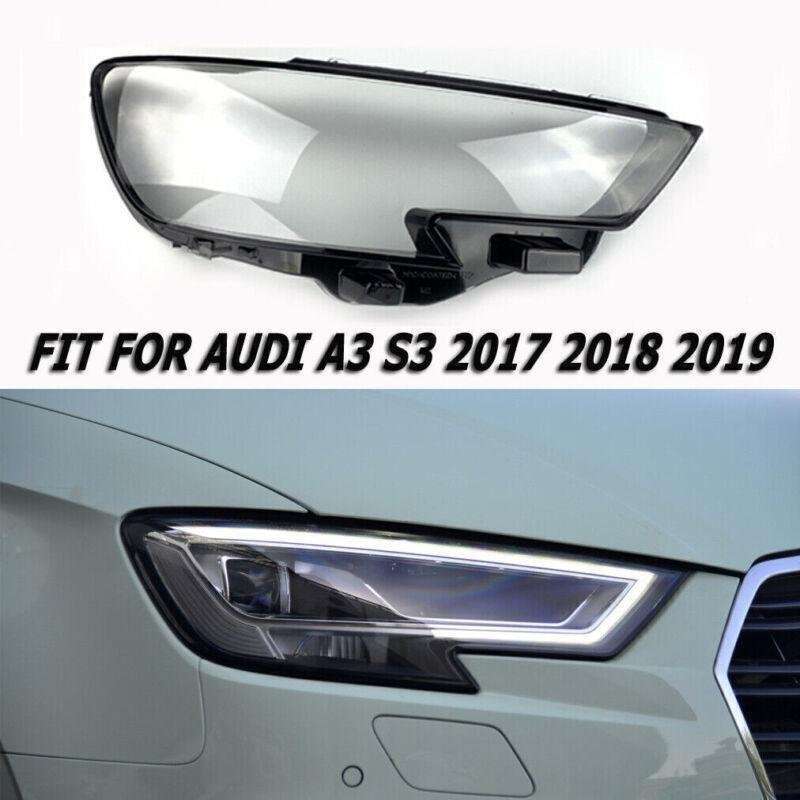 Right Side Clear Headlight Headlamp Lens Shell For Audi A3 S3 2017 2018 2019