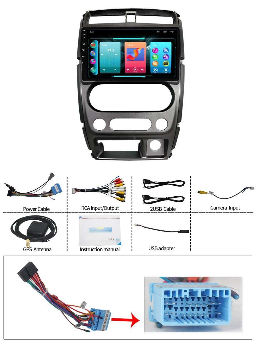 For Suzuki Jimny 2007-2012 Touchscreen GPS Navigation Autoradio Android 13 dab+