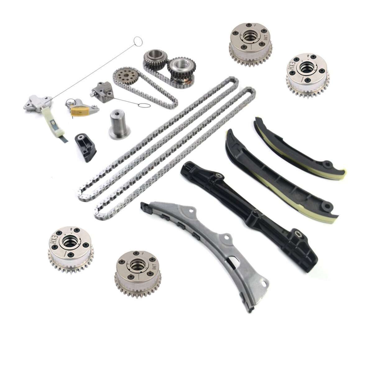 Timing Chain Cam Phaser Kit Fits 11-15 Chrysler Dodge Ram 3.6L DOHC Pentastar