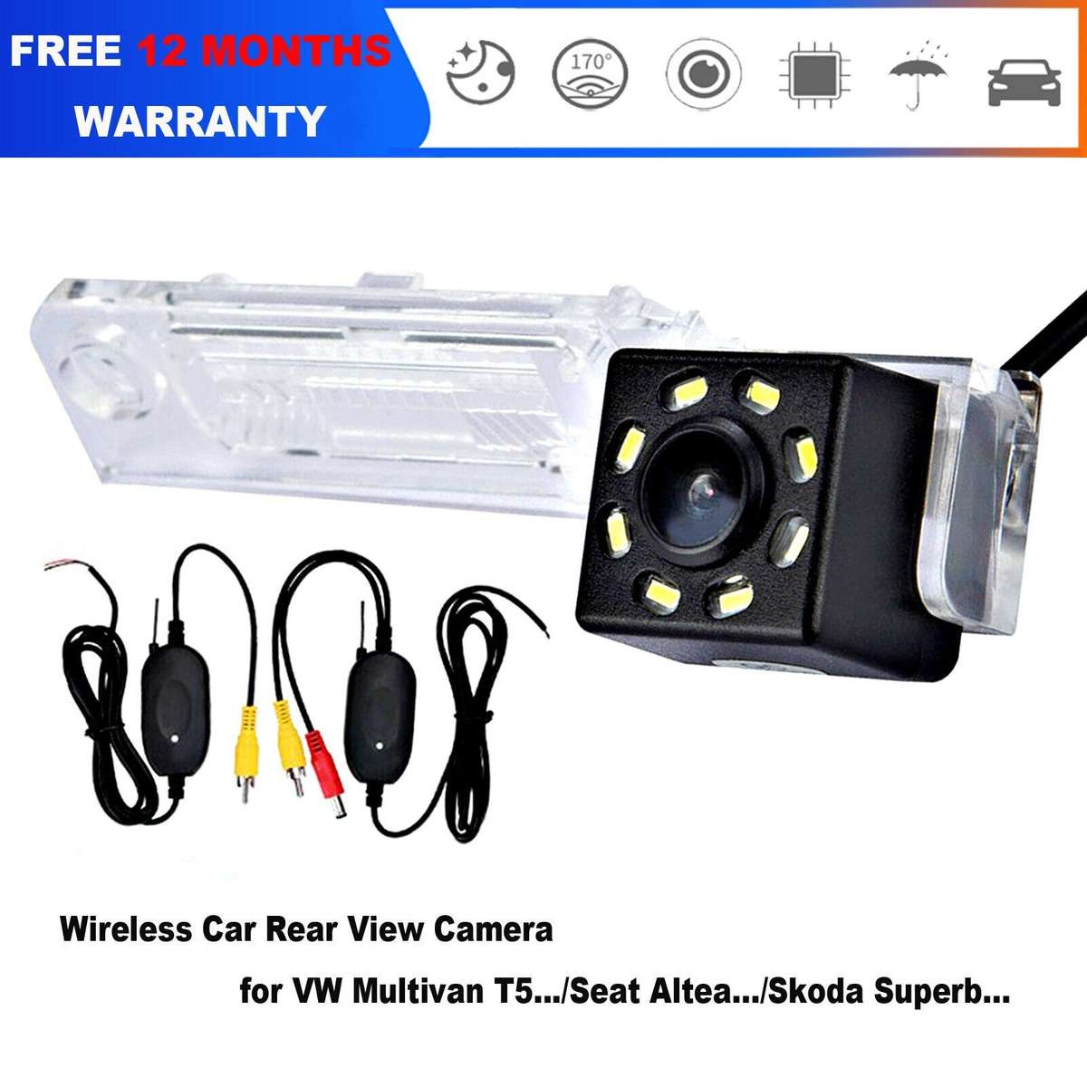 Auto Rear View Camera For VW Caddy Passat Golf Multivan T5 Transporter