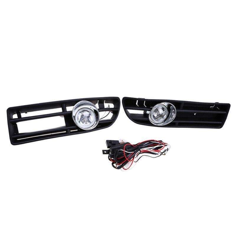 Car BUMPER GRILLE FOG LIGHT Fit FOR VW JETTA BORA 99-04 Clear Lens