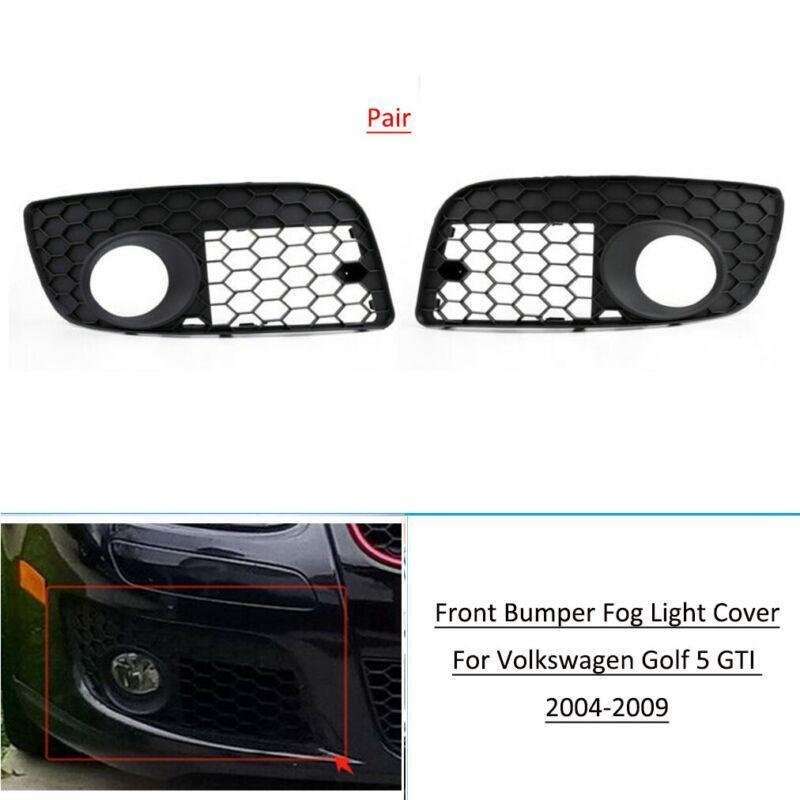 2pcs Set Front Bumper Fog Light Cover Grille Bezel For VW Golf GTI MK5 2004-2009