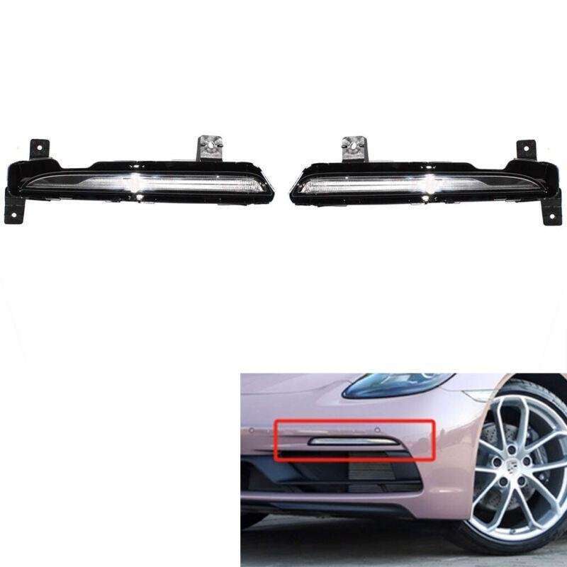 For Porsche 718 2017-2022 Front LED DRL Daytime Running Lights Assembly Pair