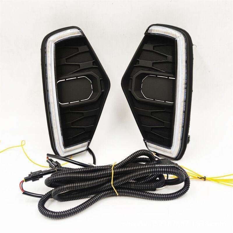 Pair Daytime Running Light LED Fog Head Lamp DRL For Navara NP300 20-21