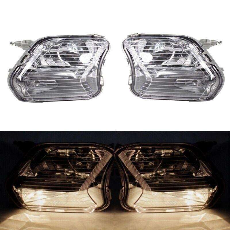 Front Bumper Fog Lights Lamp Black Cover For Ford Escape Kuga 2017-2019 Pair