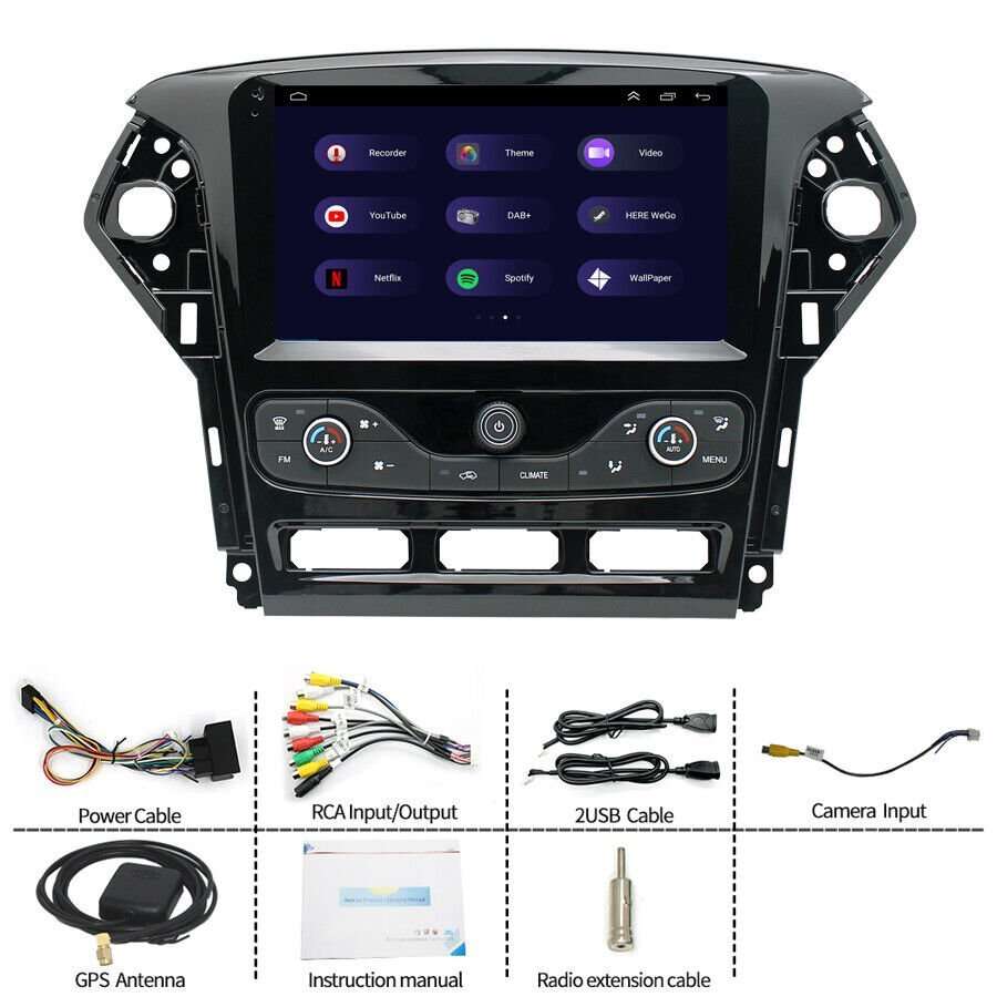9"Android 12 Car Stereo For Ford Mondeo MK4 2011-2013 GPS Sat Nav CarPlay Radio