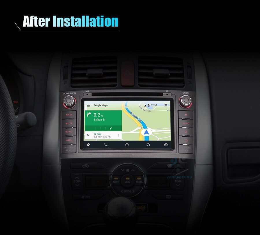 7" Android 12 Car DVD GPS Head Unit CarPlay Radio DAB For TOYOTA AURIS 2007-2012