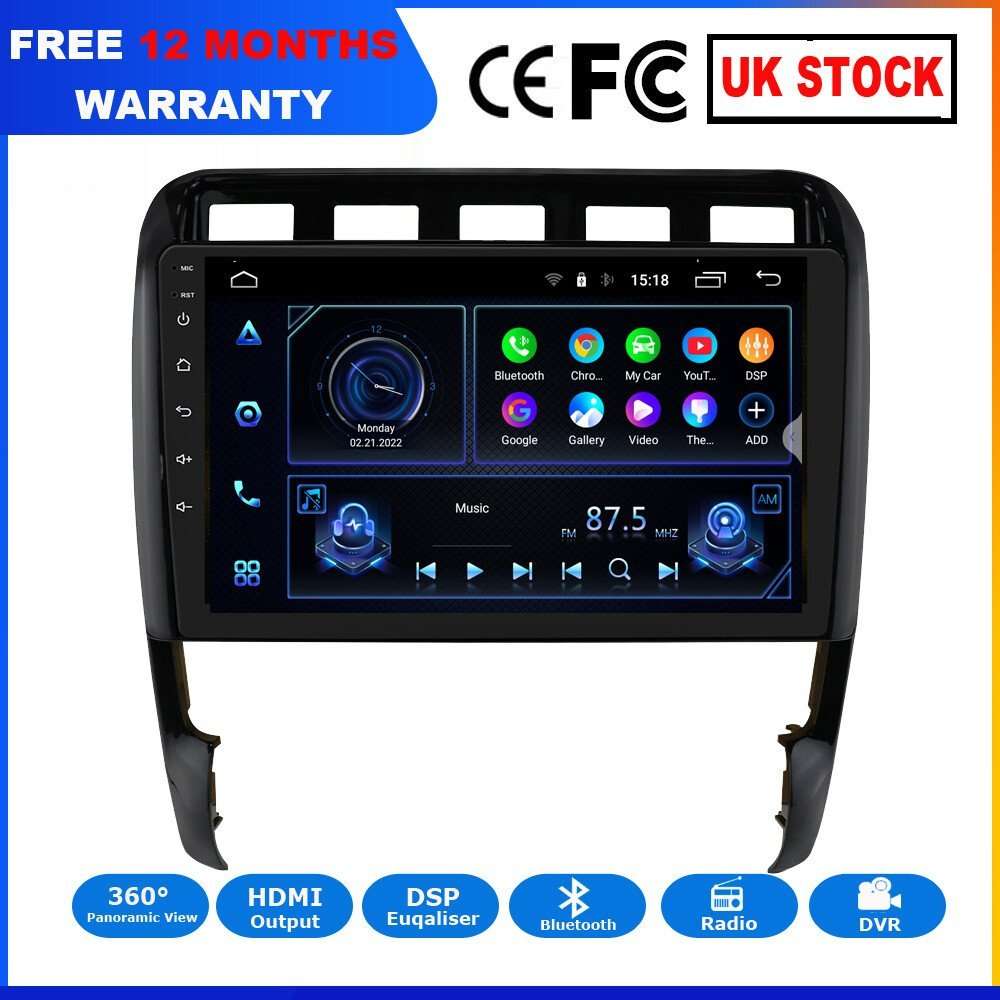 For Porsche Cayenne 2002-2010 CarPlay Radio Stereo Android GPS Sat Nav DAB+9"USB