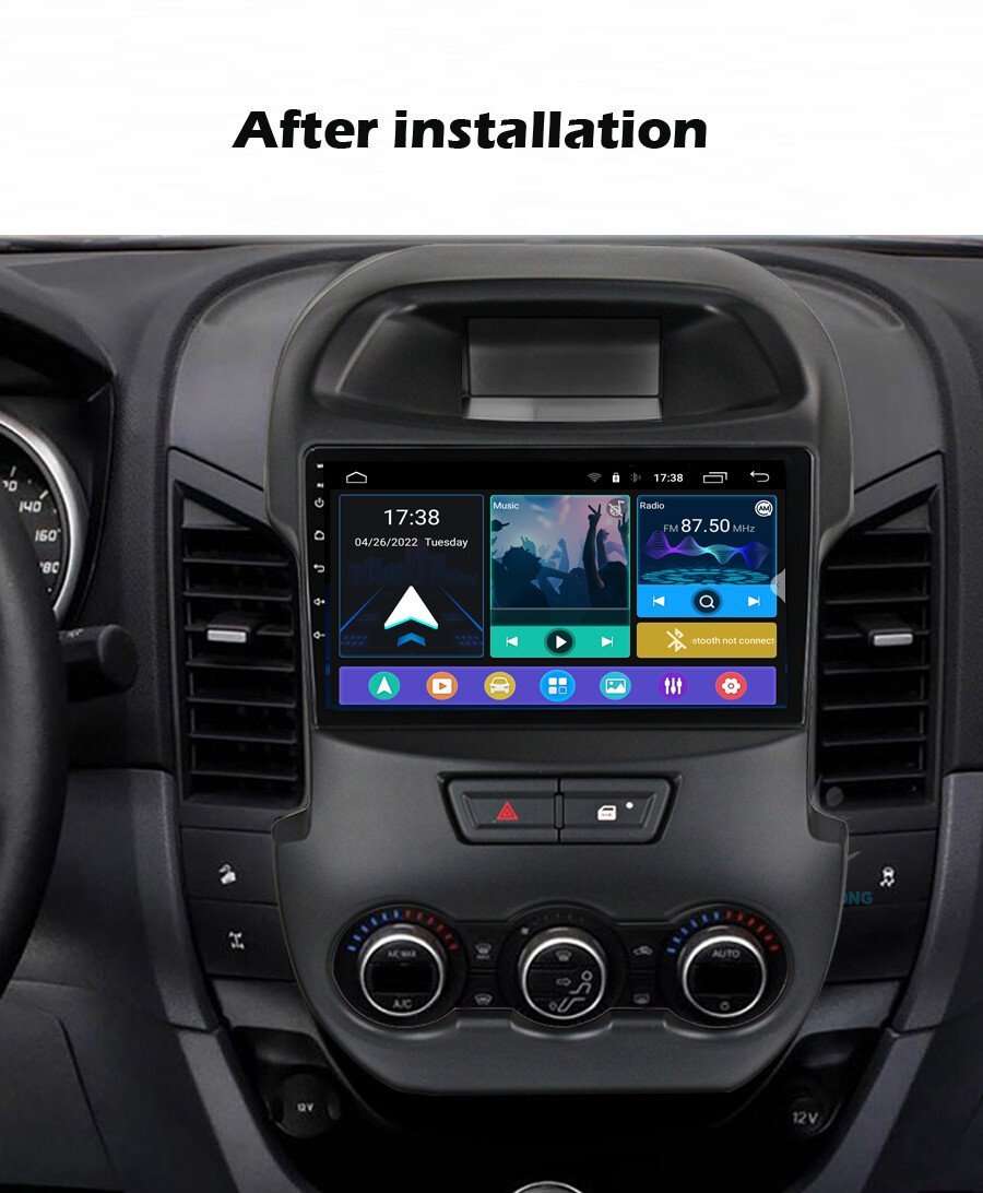 For Ford Ranger 2011-2016 CarPlay Car Radio Android 10 GPS Sat Nav DAB+Head Unit