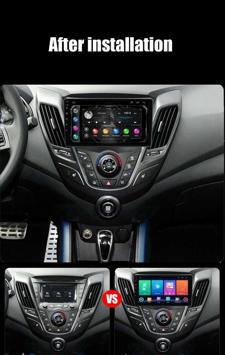 For Hyundai Veloster FS 2011-2017 Car Stereo GPS Navi Android Auto CarPlay Radio